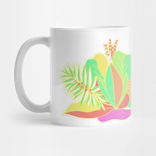 Flower cute leaves plants coral Mug